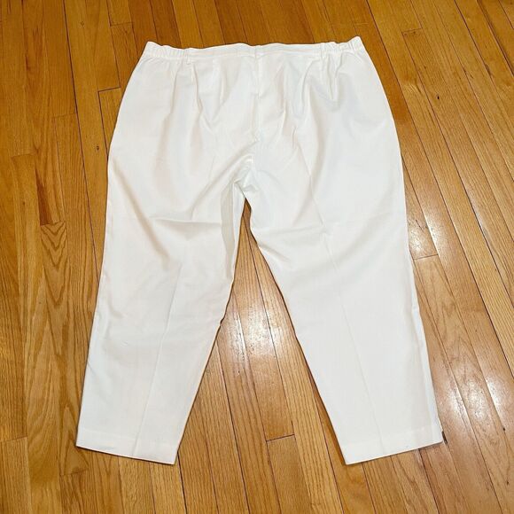 J Jill White Preppy Cropped Pants Womens Plus Size 26W Cotton Textured NEW W TAG - Picture 9 of 11